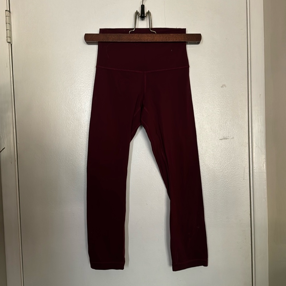 Lululemon Soft Dark Maroon Cropped Leggings